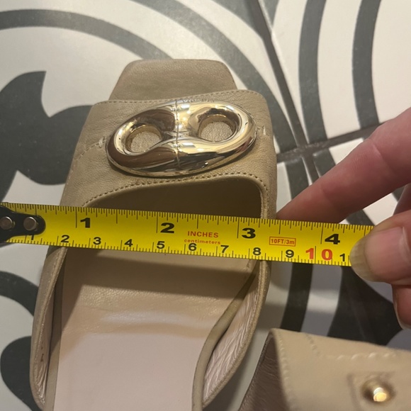 Escada open toe heels - cream 7 1/2 - Picture 10 of 11